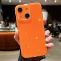 For iPhone 15 Jelly Glitter Solid Color TPU Phone Case(Orange)