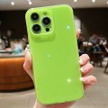 For iPhone 15 Pro Jelly Glitter Solid Color TPU Phone Case(Fluorescent green)