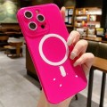 For iPhone 14 Pro Max Jelly Glitter Solid Color MagSafe TPU Phone Case(Barbie Pink)