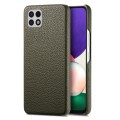 For Samsung Galaxy A22 5G Litchi Oil Edge Leather Back Phone Case(Green)