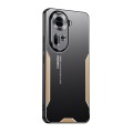 For OPPO Reno11 5G Global Blade Series TPU Hybrid Metal Phone Case(Gold)