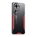 For OPPO Reno11 5G Global Blade Series TPU Hybrid Metal Phone Case(Red)