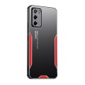 For OPPO A55 Blade Series TPU Hybrid Metal Phone Case(Red)