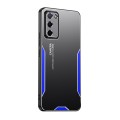 For OPPO A55 Blade Series TPU Hybrid Metal Phone Case(Blue)