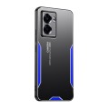 For OPPO A57 5G Blade Series TPU Hybrid Metal Phone Case(Blue)