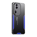 For OPPO Reno11 Blade Series TPU Hybrid Metal Phone Case(Blue)