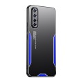 For OPPO Reno3 Pro Blade Series TPU Hybrid Metal Phone Case(Blue)