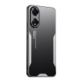 For OPPO A1 Pro Blade Series TPU Hybrid Metal Phone Case(Silver)