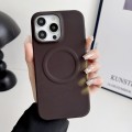 For iPhone 15 Pro Max MagSafe Thermal Sensor Discoloration Silicone Phone Case(Dark Brown)