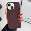 For iPhone 15 Plus MagSafe Thermal Sensor Discoloration Silicone Phone Case(Brown)