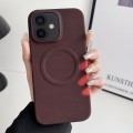 For iPhone 12 MagSafe Thermal Sensor Discoloration Silicone Phone Case(Brown)