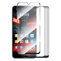 For OPPO A57 4G / 5G 5pcs ENKAY Full Glue High Aluminum-silicon Tempered Glass Film