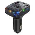 C57 PD Type-C + Dual USB Car Charger Colorful Light Car Bluetooth Adapter FM Transmitter