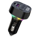 C51  Type-C + USB Car Charger Colorful Light Car Bluetooth Adapter FM Transmitter MP3 Player