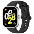 For Redmi Watch 4 Solid Color Colorful Buckle Silicone Watch Band(Black)