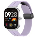For Xiaomi  Mi Band 8 Pro Groove Folding Magnetic Buckle Silicone Watch Band(Purple)