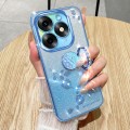 For Itel S23+ Gradient Glitter Immortal Flower Ring All-inclusive Phone Case(Purple)