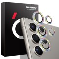 For Samsung Galaxy S24 Ultra 5G NORTHJO Camera Lens Bling Glitter Metal Ring Tempered Glass Film(Col