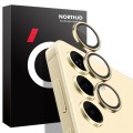 For Samsung Galaxy S24 5G NORTHJO Camera LensCD Vein Metal Ring Tempered Glass Film(Gold)