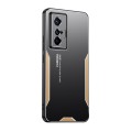For vivo X70 5G Blade Series TPU Hybrid Metal Phone Case(Gold)
