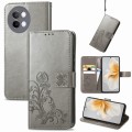 For vivo S18E Four-leaf Clasp Embossed Leather Phone Case(Gray)