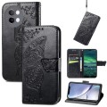 For vivo S18e Butterfly Love Flower Embossed Leather Phone Case(Black)