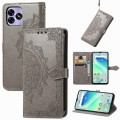 For UMIDIGI G5 Mandala Flower Embossed Leather Phone Case(Gray)