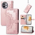 For vivo S18 Pro Mandala Flower Embossed Leather Phone Case(Rose Gold)