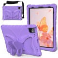 For iPad 10th Gen 10.9 2022 Butterfly Bracket EVA Shockproof Tablet Case(Light Purple)