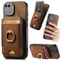 For iPhone 6 / 6s Retro Splitable Magnetic Stand Card Bag Leather Phone Case(Brown)
