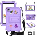 For Samsung Galaxy Tab A7 Lite 8.7 T220 Hi Baby EVA Full Body Tablet Case with Strap(Light Purple)