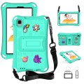 For Samsung Galaxy Tab A7 Lite 8.7 T220 Hi Baby EVA Full Body Tablet Case with Strap(Mint Green)