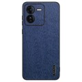 For vivo iQOO Z9 Tree Bark Leather Shockproof Phone Case(Blue)