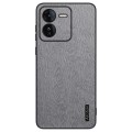 For vivo iQOO Z9 Tree Bark Leather Shockproof Phone Case(Grey)