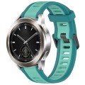 For Xiaomi Watch S3 22mm Two Color Textured Silicone Watch Band(Teal)
