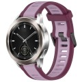 For Xiaomi Watch S3 22mm Two Color Textured Silicone Watch Band(Purple)