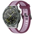 For Huawei Watch GT3 SE 22mm Two Color Textured Silicone Watch Band(Purple)
