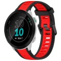 For Garmin Forerunner 55 20mm Two Color Textured Silicone Watch Band(Red+Black)