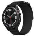 20mm Two Color Nylon Canvas Hook And Loop Fastener Watch Band(Black+Red)