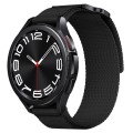 22mm Two Color Nylon Canvas Hook And Loop Fastener Watch Band(Black+Red)