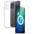 For Xiaomi Redmi Note 12 Pro+ 5G NORTHJO Transparent TPU Phone Case with Tempered Glass Film(Transpa