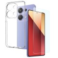 For Xiaomi Redmi Note 13 Pro 4G NORTHJO Transparent TPU Phone Case with Tempered Glass Film(Transpar