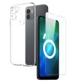 For Xiaomi Redmi A1 4G / A2 4G NORTHJO Transparent TPU Phone Case with Tempered Glass Film(Transpare