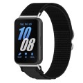 For Samsung Galaxy Fit 3 Nylon Canvas Watch Band(Black)