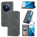 For Realme 12 Pro Retro Skin Feel Magnetic Leather Phone Case(Gray)