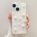 For iPhone 15 Cream Gum Decoden TPU Phone Case(Pearl)
