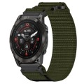 For Garmin Epix Pro 47mm 22mm Nylon Hook And Loop Fastener Watch Band(Army Green)