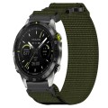 For Garmin MARQ Athlete Gen 2 22mm Nylon Hook And Loop Fastener Watch Band(Army Green)
