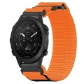 For Garmin MARQ Golfer Gen 2 22mm Nylon Hook And Loop Fastener Watch Band(Orange)