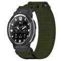 For Garmin Instinct Crossover 22mm Nylon Hook And Loop Fastener Watch Band(Army Green)